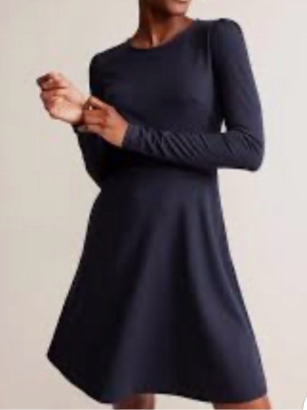 Boden Sabrina Ponte Dress Navy Blue US 22 R Like New